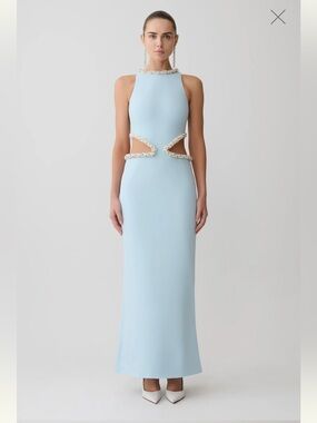 Meshki Nicole Embellished Cut-Out Maxi Dress